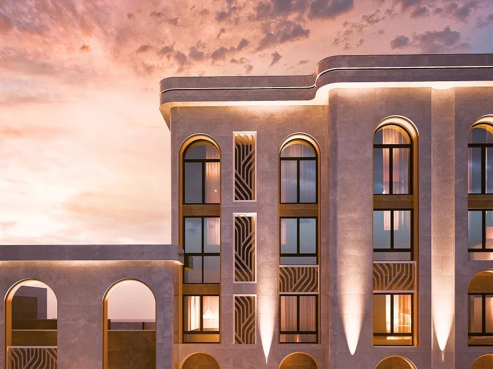 Архитектурные детали фасада ЖК На Высоком берегу